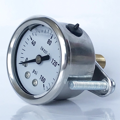 فشارسنج پرکننده گلیسیرین 1.5 اینچ 160 psi فشار سنج براکت NPT