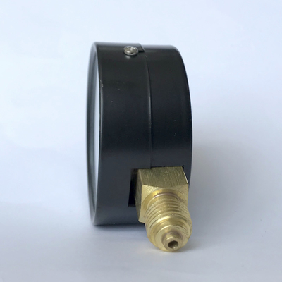 قاب فولادی رنگ شده 250 Psi فشار سنج اتصال برنجی لنز شیشه ای پایه پایینی