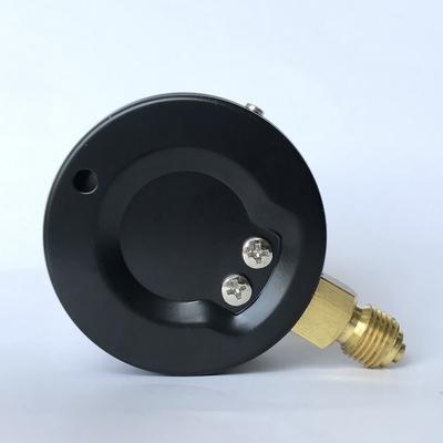 قاب فولادی رنگ شده 250 Psi فشار سنج اتصال برنجی لنز شیشه ای پایه پایینی